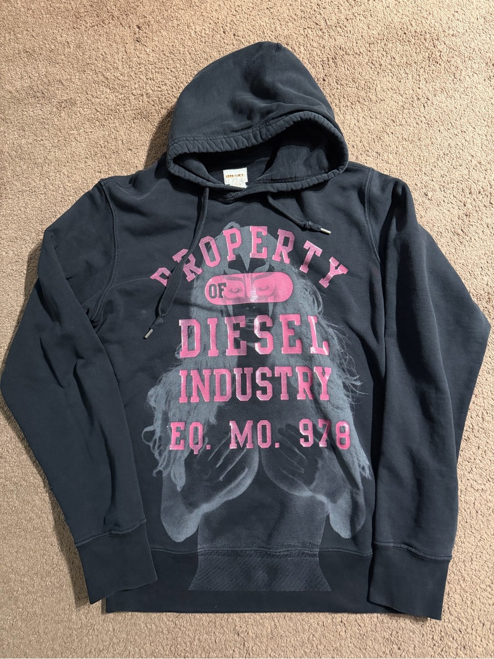 Diesel Black Hoodie size XL fit to medium